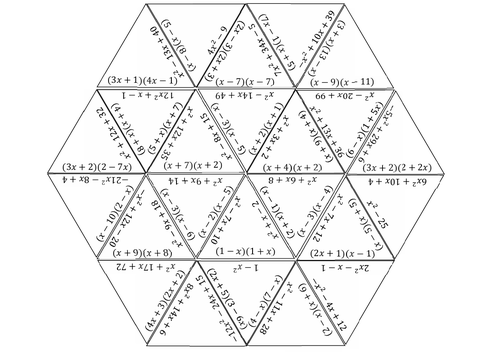 Expanding/Factorising Double Brackets - Tarsia Puzzle