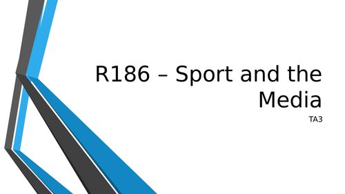 Sport Studies OCR C Nat R186 Sport and the Media | Teaching Resources