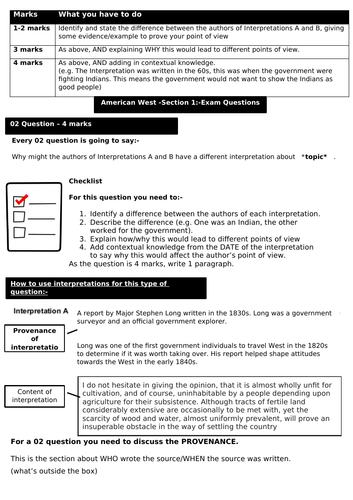 American West AQA8145 1-9 Revision Guide | Teaching Resources