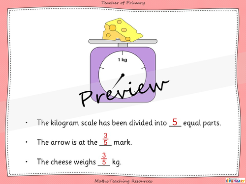 Fractions and Interpreting Scales - Year 3 | Teaching Resources