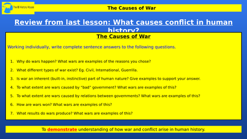 causes of world war 1 ib history