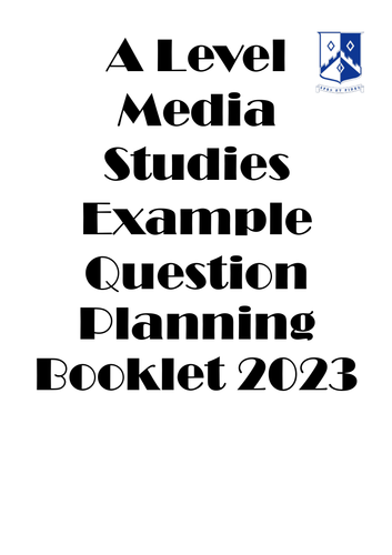 Eduqas A level Media Studies Component 1 revision task booklet. Exam ...