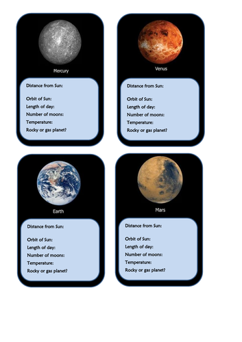 Planet Top Trumps | Teaching Resources