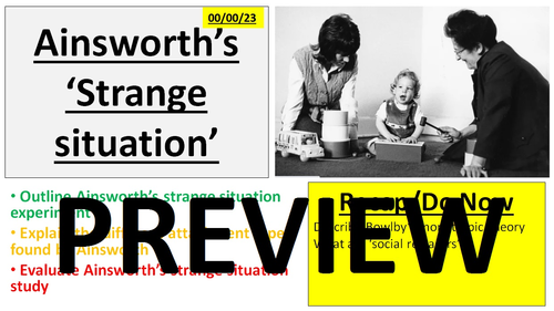 ainsworth-s-strange-situation-aqa-a-level-psychology-attachment