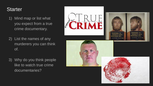 GCSE English True Crime Comparison Lesson