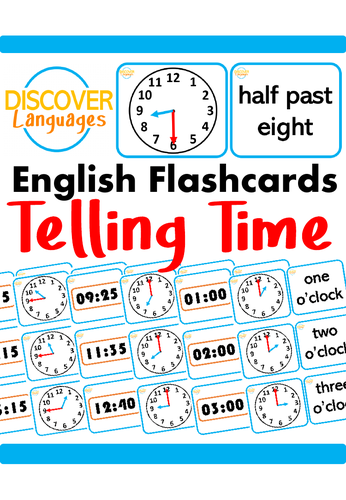 English Esl Telling Time Flashcards | Teaching Resources