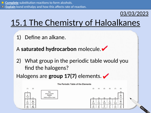 OCR AS Chemistry: The Chemistry of Haloalkanes