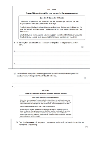 BTEC Health and Social Care level 3 Unit 2 Learning aim A | Teaching ...
