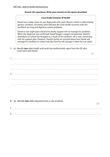 BTEC Health and Social Care level 3 Unit 2 Learning aim A | Teaching ...