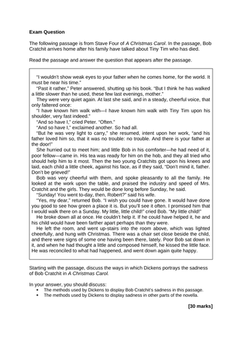 20 AQA style GCSE A Christmas Carol Exam Practice Papers | Teaching ...