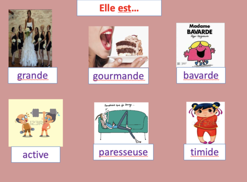 Tu es comment ? Description + adjectifs | Teaching Resources