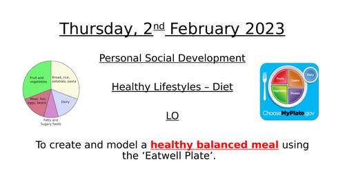 Planning Healthy Meal - Healthy Lifestyles | Teaching Resources