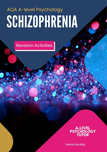 Schizophrenia Revision Activity Booklet Aqa Psychology Teaching Resources 