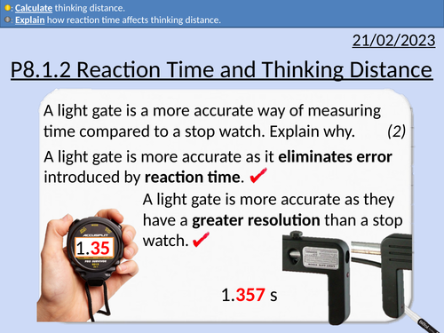 GCSE OCR Physics: P8.1 Physics on the move | Teaching Resources