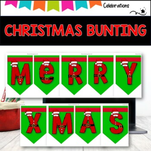 Create your own Christmas Bunting Banner Pack | Teaching Resources