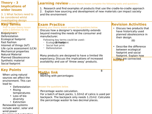 Bundle - A Level Revision / Retrieval Design and Technology OCR ...