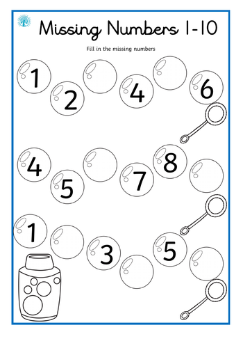 Missing Numbers 1-10 | Teaching Resources