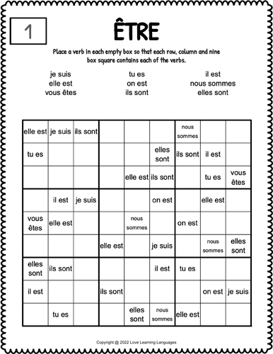 French Irregular Verbs Worksheet Packet - 50 Most Common Irregular ...