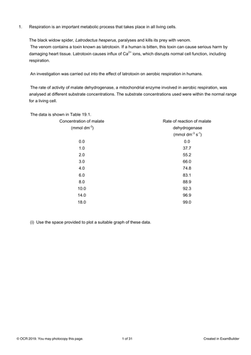 Enzymes topic for OCR A level. MODULE 2: FOUNDATIONS IN BIOLOGY ...