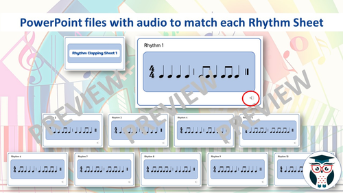 10 More Rhythm Clapping Sheets With Powerpoint Audio Files Teaching