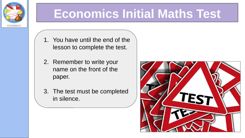 Economics Initial Maths test