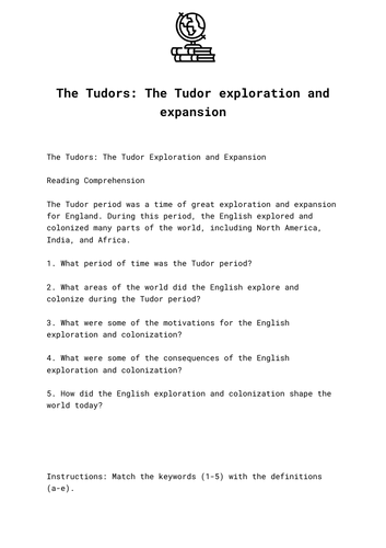 tudor exploration primary homework help