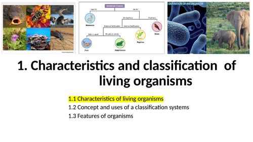 IGCSE Biology -Topic 1- Characteristics and classification of living ...