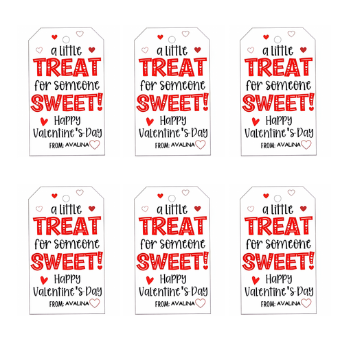 Valentine's Day Tag, Sweet Treat, Valentine Gift Label,Treat Bags ...