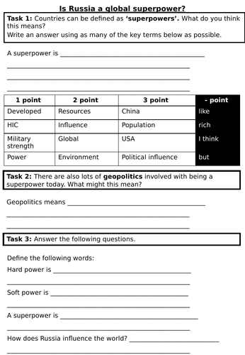 Russia - 16 lesson SOW for KS3 Geography | Teaching Resources