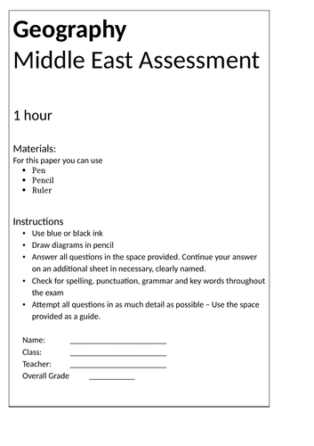 The Middle East -16 lesson SOW for KS3 | Teaching Resources