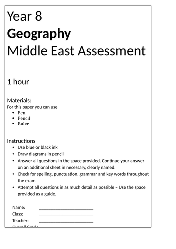 The Middle East -16 lesson SOW for KS3 | Teaching Resources
