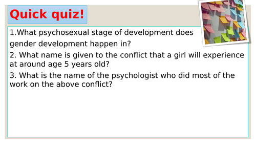 Psychological Explanations Gender Aqa Psychology Teaching Resources