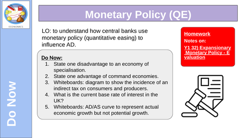 Monetary Policy Quantitative Easing
