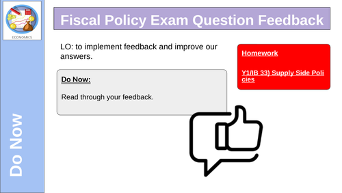 Fiscal Policy Exam Feedback