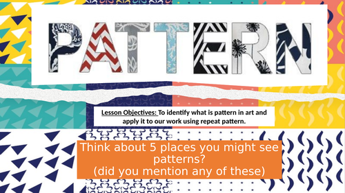 Pattern lesson 1 and 2 | Teaching Resources