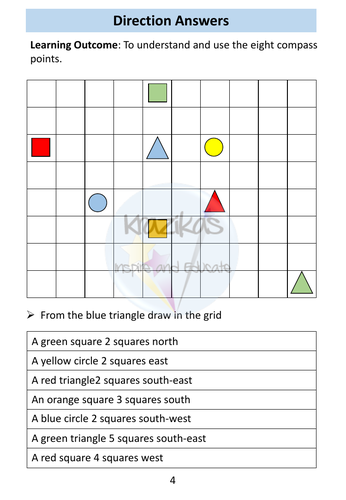 Position and Direction Workbook - Functional Skills Maths - Entry Level ...