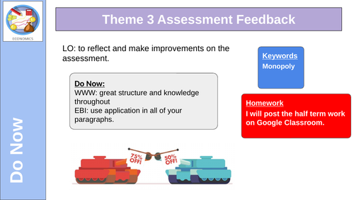 Economics Edexcel Theme 3 Assessment Feedback