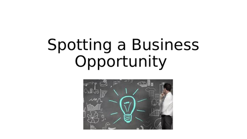 developing a business plan opportunity spotting