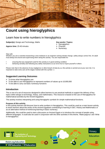 Count using hieroglyphics | Teaching Resources