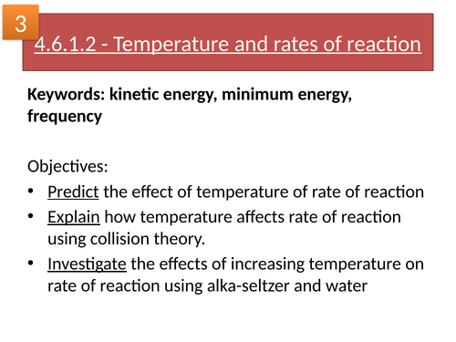 AQA C6 Temperature and rates of reaction (Triple and Trilogy ...