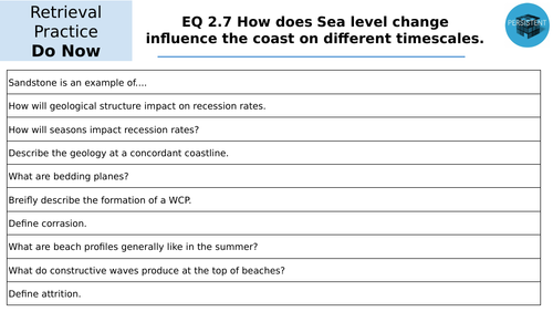 Edexcel A level Geography - Coastal Landscapes & Change - Lessons ...