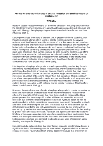 Edexcel A level Geography - Coastal Landscapes & Change - Lessons ...