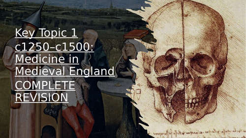 GCSE HISTORY MEDICINE THROUGH TIME.  MEDIEVAL MEDICINE REVISION POWER POINT