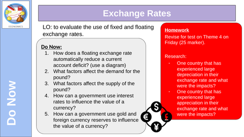 Exchange rates Edexcel Economics