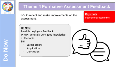 Theme 4 Formative Assessment Feedback Edexcel Economics