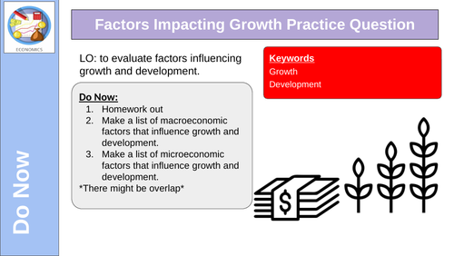 Factors impacting growth Exam Question