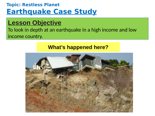 earthquake case study tes