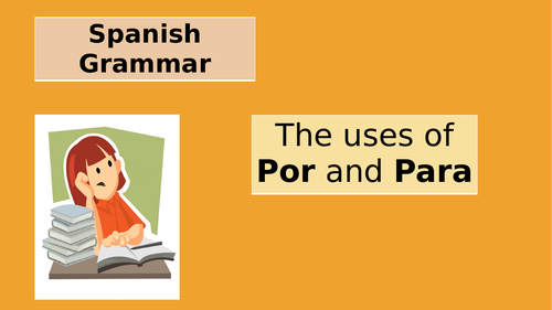 Spanish - Por and para | Teaching Resources