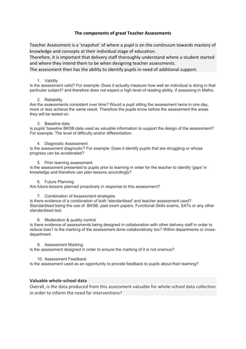 Creating teacher summative assessments | Teaching Resources