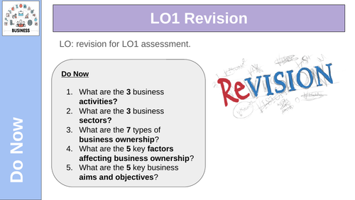 Business Unit 1 Revision